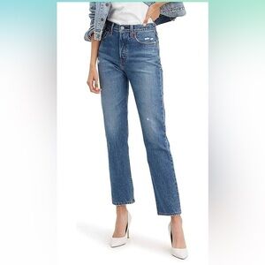 NWT - Levi’s 501 Premium - The Original Jeans - size 26 - medium wash, raw hem